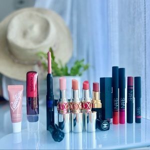 Lipstick bundle - YSL, Chanel, NARS, BITE Beauty, Anna Sui, Lanolips, Hourglass
